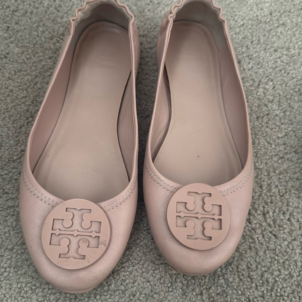 Tory Burch light pink/ dusty rose flats size 9